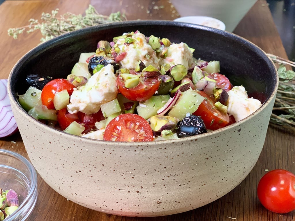 Recette De Salade Grecque A La Feta Hervecuisine Com