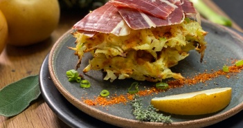 Recette des Rostis croustillants au jambon ibérique recette rostis pomme de terre